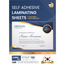 No Heat Laminating Sheets Self Sealing A4 Size, (23 x 30 cm), 100 Micron Thickness, N