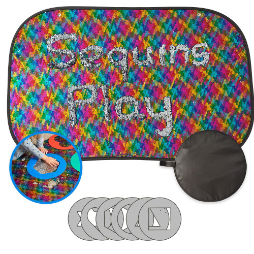 ODOXIA Sensory Wall | Sequin Flip Fabric for Kids | Sequin Fabric Sensory Wall Panel