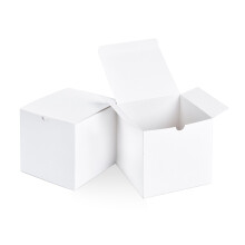 SHIPKEY 50 PCS White Gift Boxes with Lids | 5x5x5 Inches Durable Square Gift Boxes |