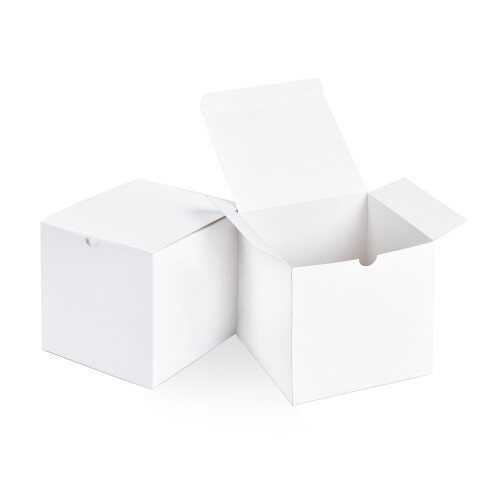 SHIPKEY 50 PCS White Gift Boxes with Lids | 5x5x5 Inches Durable Square Gift Boxes |