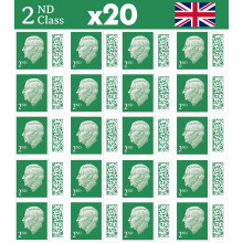 Albian Trading 2nd Class Stamps (20 Stamps) - 2nd Class Stamps - Barcoded Self Adhesi