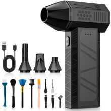 Compressed Air Duster-130000RPM Electric Air Duster, 3-Gear Adjustable Super Power Electric Air Duster, Mini Cordless Violent Turbo Fan Blower, Dust