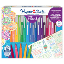 Paper Mate Flair Felt Tip Pens Gift Set | Medium Point (0.7 mm) Markers | Assorted Co