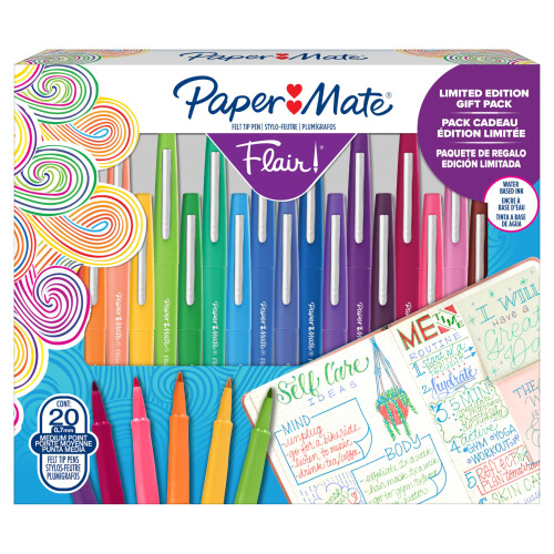 Paper Mate Paper Mate Flair Felt Tip Pens Gift Set | Medium Point (0.7 mm) Markers | Assorted Co