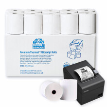 Double Dragon Thermal Paper Till 60 Rolls, 80 mm x 80 mm Size