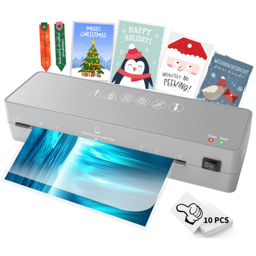 MAXDONE A4 Laminator, Thermal Laminator Machine A4 with Laminating Pouches, Laminator