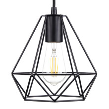 GIGGI Black Ceiling Light Wire Basket Metal Basket Pendant Lighting Ceiling Light Shade, Ceiling Fitting Light & Industrial Style Light for Indoor Pe