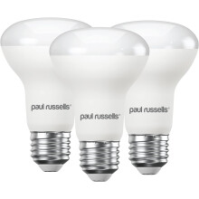 paul russells E27 Spotlight 8.5W LED Reflector R63 Light Edison Screw, 60W Equivalent Bulb, 806 Lumen, 2700K Warm White, Frosted 120 Beam Angle ES E