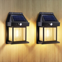 Blakapoo 2 Pack Solar Wall Lights Outdoor Garden Wall Lights Solar Powered