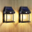 Blakapoo 2 Pack Solar Wall Lights Outdoor, Garden Wall Lights Solar Powered Waterproof, with Motion Sensor, Ip65 Solar Security Lights, for Gardens、 1