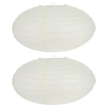 White Paper Lanterns, 2pcs Paper Lampshades for Ceiling Lights, Foldable Lamp Shades, Japanese Pendant Lamp Shade for Living Room Bedroom