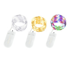 Annefly LED Fairy Lights Battery Operated, 3 Pack 2M 20 LED Micro Wire Fairy String Lights for Bedroom Jar Glasses Wedding Party Christmas Lighting D