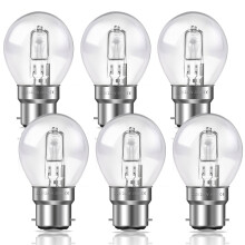 Liuyife BC B22 G45 Golf Ball Bulb 28W, Dimmable, Warm White 2700K 370LM, B22 Bayonet Cap Mini Globe Bulb AC 230V, G45 Classic Clear Round Light Bulb