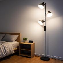 LuminexDesigns Floor Lamp Living Room 36W 2800LM LED Floor Lamp Dimmable with Remote Control & Touch 2700K-6500K, 3-Light Reading lamp Modern Floor l