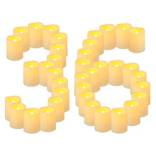 36 Pack 5cm Flameless Flickering Battery Operated LED Votive Candles, LED Fake Votive Tea Light