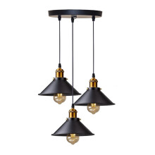 DELIPOP Vintage 3-Light Hanging Pendant Light Height Adjustable, Industrial Hanging Ceilings Fitting