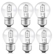 Liuyife G45 E27 Golf Ball Bulb 42W, Dimmable, Warm White 2700K 613LM, ES Large Edison Screw Mini Globe, E27 Classic Clear Round Bulb for Chandelier,