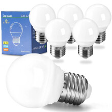 EX UP E27 LED Screw Bulb Cool White 6500k, 6 W Equivalent 40W 550lm, 360 Angle, G45 Golf Ball Bulb 220-240v, Energy Saving, Flicker-Free, Non Dimmab