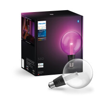 Philips Hue Lightguide G125 Large Globe Smart Bulb, White and Color Light, Bluetooth Compatible, Voice Control with Alexa
