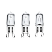 Ayiicerr 3-Pack G9 Halogen Oven Bulbs, 25W & 40W, Warm White, 230V, 300 Heat Tolerant, Dimmable Microwave and Cooker Lamps (Warm White 25W)
