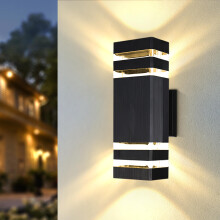 CHENBEN Outdoor Wall Lights Mains Powered IP65 Front Door Lights,Modern Square Outside Wall Lights,Waterproof up Down Outside Light,External Light fo