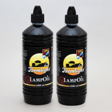 2 x Smokeless and Odourless Premium Dutch Lamp Oil with Intergrated Easy Pour Funnel - Clear Candle Oil - 2 x 1 Litre Bottle. Spill- Free Design Bott