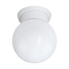 Eglo Ceiling Light Durelo, Single-Bulb Modern Ceiling Lamp, Living Room Light Made of Plastic and Glass, White Kitchen Lamp, Hallway Ceiling Light wi