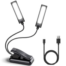 CAHAYA Music Stand Lamp LED Light with 3 Brightness Modes, Portable and Adjustable with USB Cable for Reading, Clamp Book Lamp