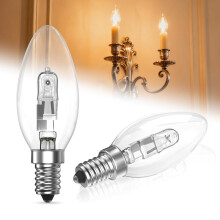 Lustaled E14 Bulb Warm White 2700K 100W C35 Candle Light Bulb Dimmable Equivalent 6W E14 LED Light Bulb SES Small Edison Screw 660LM, AC220-240V for