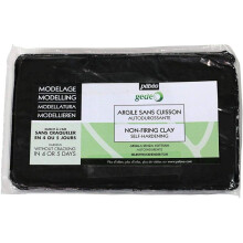 Pebeo GEDEO NON-FIRING MODELLING CLAY 1,5KG LOAF BLACK, 1.5 KG