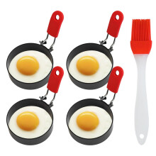 Armo 4 X Stainless Steel Non Stick Egg Poacher Breakfast Burger Maker Fried Egg