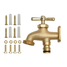 HOMEKIT Brass Hose End Tap – Outdoor Brass Tap, Allotment Taps, Outside Anywhere Taps for Convenient Water Access