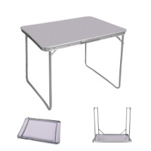 Qimu Lightweight Aluminum Folding Table Portable Camping Picnic Table Outdoor Folding Table,Foldable Garden Table for Camping, Party & Picnic, Suitab