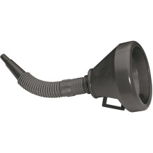 Draper 140mm PVC Flexible Funnel | Gauze Filter | Handle for Efficient Refilling | Multifunctional Funnels | 56141, Black