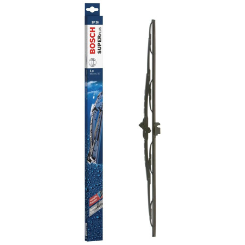 Bosch Bosch SuperPlus SP26 - Front Windscreen Wiper - Replacement Blade, Comes with Pre-assembled Quick-Clip Adapter - 1 Blade, 650mm