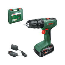 Bosch Cordless Combi Drill EasyImpact 18V-38, Modern, Green (1x Battery 2.5 Ah, 18 Volt System, in Carrying Case)