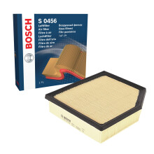 Bosch S0456 Car Air Filter - Separates Particles from the Air Intake - Moisture-resistant plus High Tensile Strength
