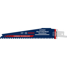 Bosch Professional 1x Expert ‘Wood with Metal Demolition' S 967 XHM Reciprocating Saw Blade (for Wood with tough metal, Length 150