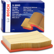 Bosch S0593 Car Air Filter - Separates Particles from the Air Intake - Moisture-resistant plus High Tensile Strength