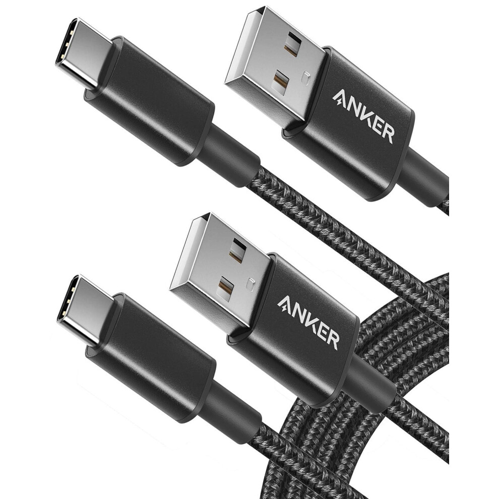 Photos - Cable (video, audio, USB) ANKER USB C Charger Cable, 2-Pack 6 ft  USB to USB C Cable, USB A to USB C Braided Phone Charger Cable for iPhone 17/ (1.8 m)