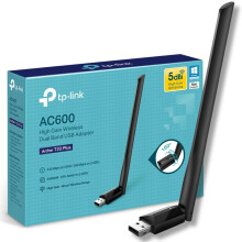 TP-Link Archer T2U Plus WiFi Dongle, WiFi Adapter for PC, AC600 High Gain Wireless, High-Gain Antenna, Dual Band Wireless, USB WiFi Adapter for PC, U