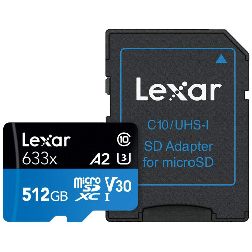 Lexar Lexar High-Performance 633x 512GB Micro SD Card, microSDXC UHS-I Card