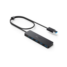 Anker 4-Port USB 3.0 Hub, Ultra-Slim Data USB Hub with 2 ft Extended C