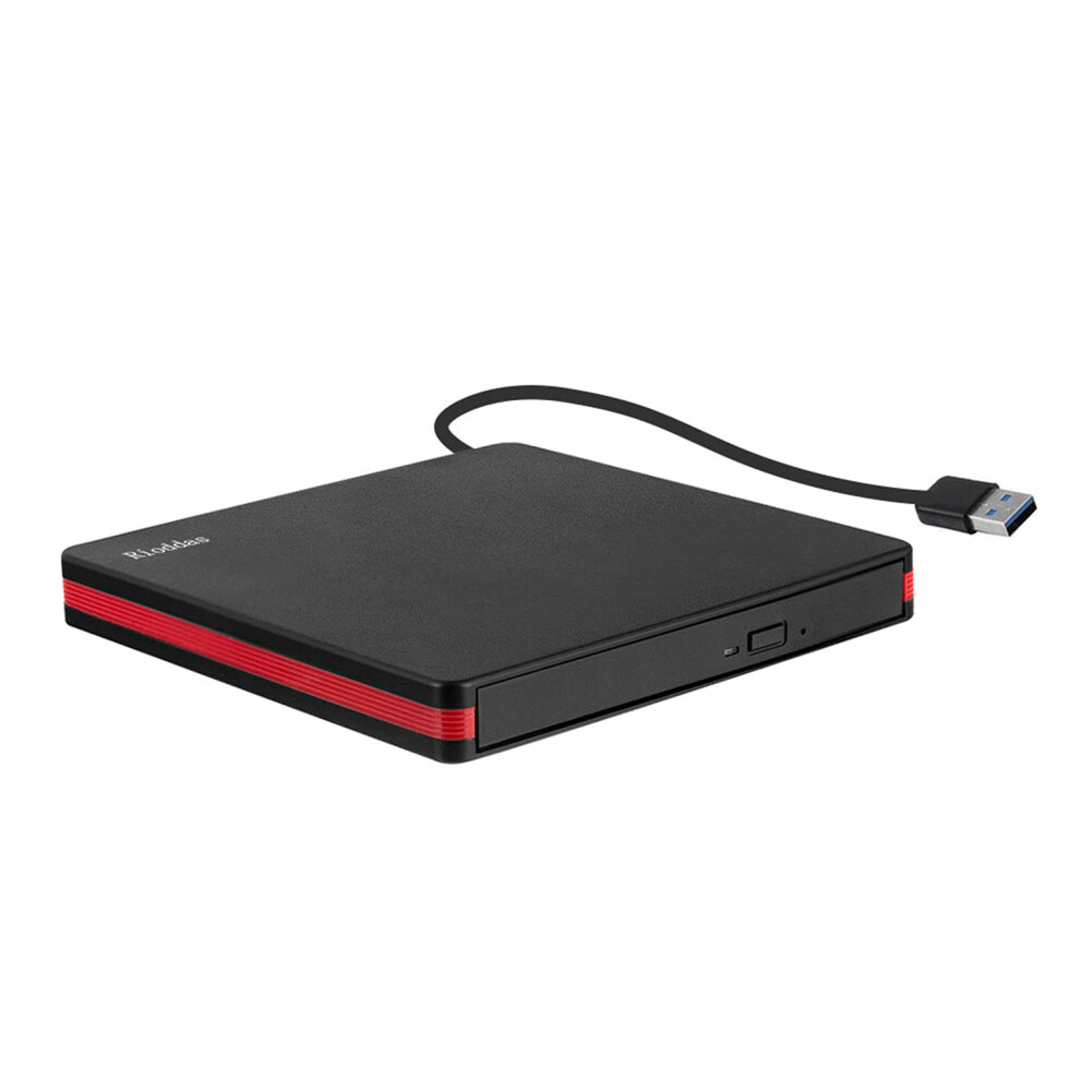 Rioddas External Cd Drive, Usb 3.0 Portable Cd/Dvd +/-Rw Drive Slim Dvd/Cd Rom Rewriter Burner For Laptop Desktop Pc Windows And Linux Os Mac M 1132426552357