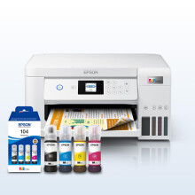 Epson EcoTank ET-2856 Print/Scan/Copy Wi-Fi Printer, White with Additi