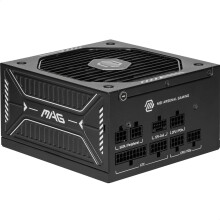MSI MAG A750GLS PCIE5 Power Supply Unit, 750W, 80 PLUS Gold, ATX 3.1, PCIe 5.1 GPU Support, Native 12V-2x6, Dual-color 12V-2x6 connector, ATX PSU, Em