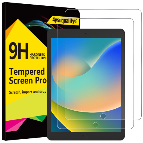 4youquality 2-Pack Screen Protector for iPad 9th/8th/7th Generation (1