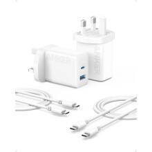 Anker 20W Dual Port USB C Plug, 2-Pack Fast Charger Plug