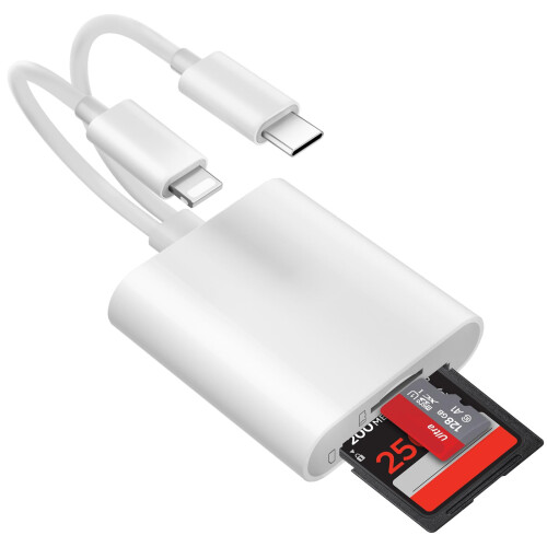 Loydia SD Card Reader, 2 in 2 USB C to Micro-SD Card Viewer Reader, Ty