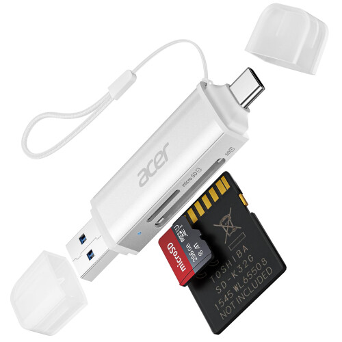 Acer acer SD Card Reader, USB C & USB 3.0 Memory Card Reader Adapter Suppor